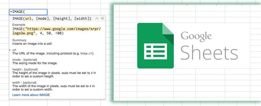 How to use IMAGE in Google Sheets