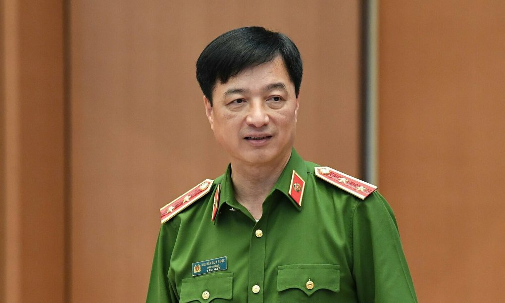 Trung tướng Nguyễn Duy Ngọc, Thứ trưởng Công an phát biểu tại phiên làm việc. Ảnh: Phạm Thắng