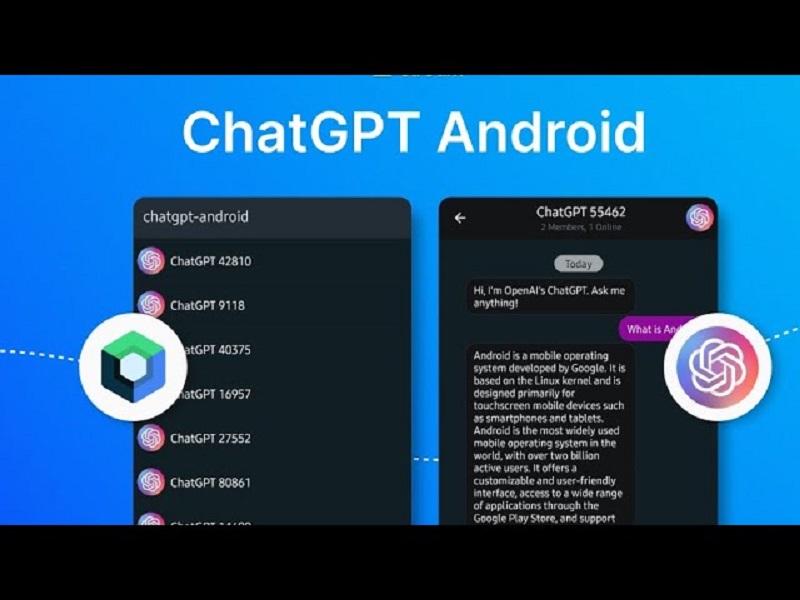 Ứng dụng chatgpt có mặt trên android