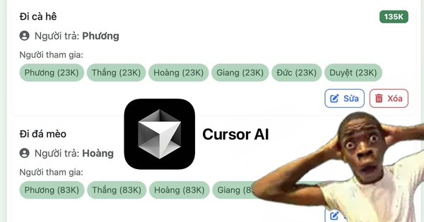 Đồng nghiệp than thở chuyện chia tiền ăn, tôi dùng Cursor AI code luôn ra trang web tính tiền 
