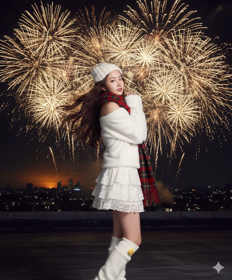 Hướng dẫn cách tạo ảnh chụp cùng pháo hoa đón năm mới bằng Gemini AI