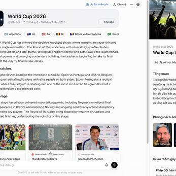 Theo dõi lịch thi đấu World Cup bằng Google và ChatGPT: Cách tận dụng từng công cụ hiệu quả hơn