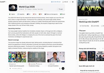 Theo dõi lịch thi đấu World Cup bằng Google và ChatGPT: Cách tận dụng từng công cụ hiệu quả hơn
