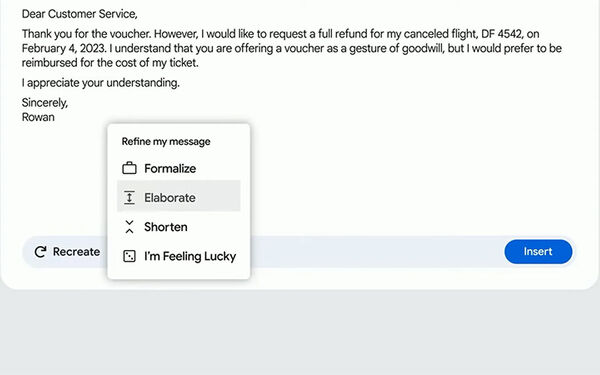 Gmail ứng dụng ai để tự viết email