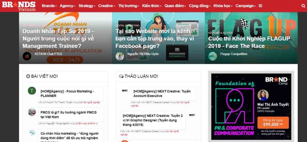 Content do người dùng tự tạo trên BrandVietnam.