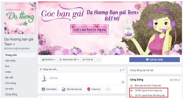 Content marketing trên fanpage