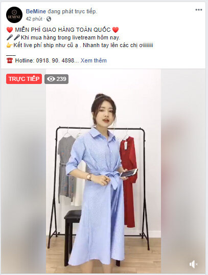 Live Stream trên mạng xã hội.