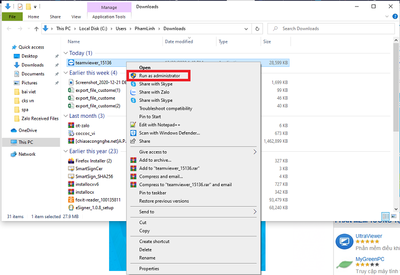 Cài đặt teamviewer