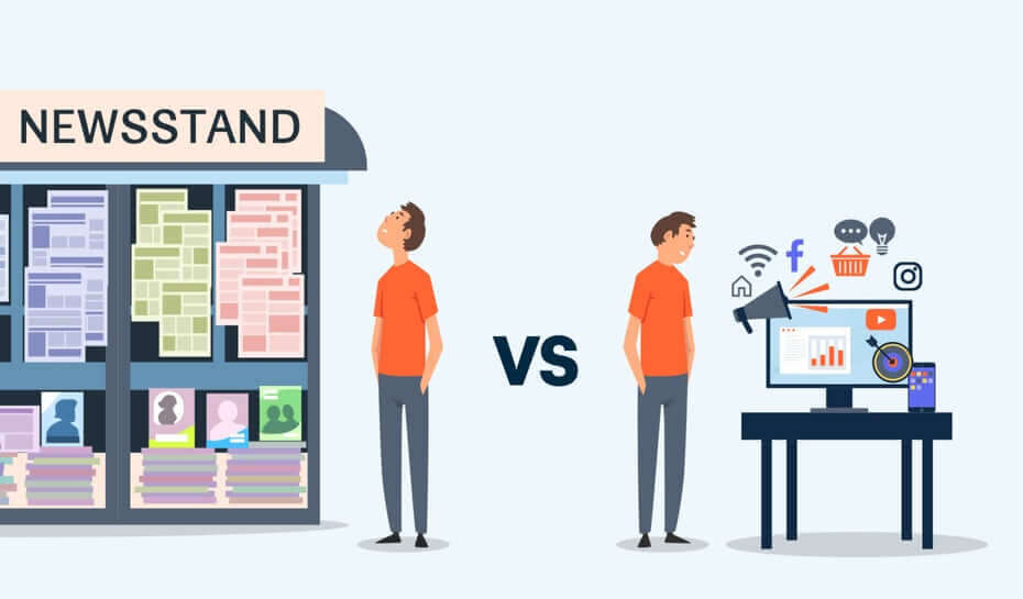 tiếp thị trực tuyến và tiếp thị ngoại tuyến