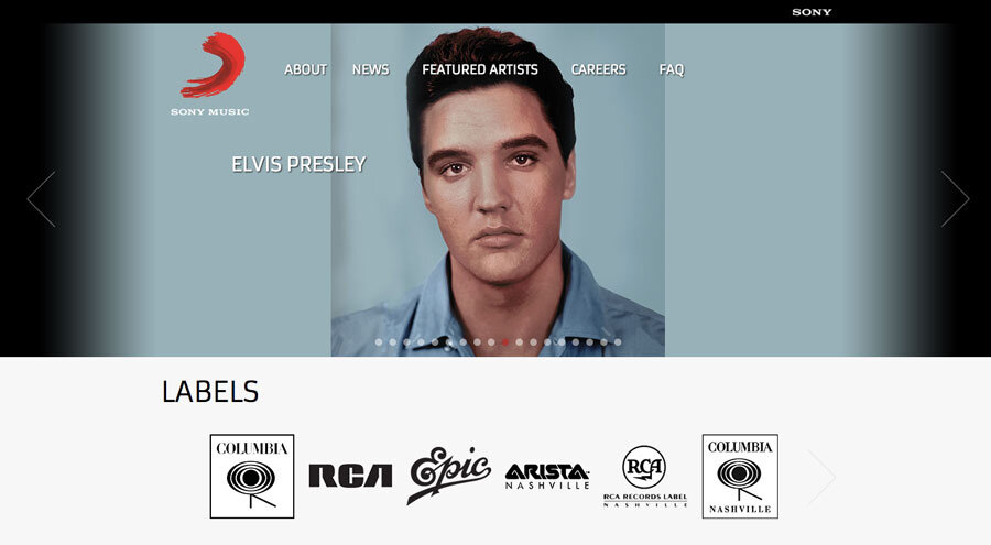 WordPress được dùng bởi sony music