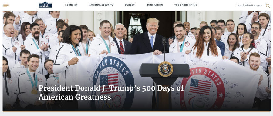 WordPress được dùng bởi website White HOuse