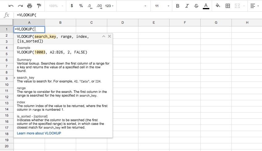 Formula showing in VLOOKUP
