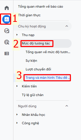 Tỉ lệ thoát trên GA4
